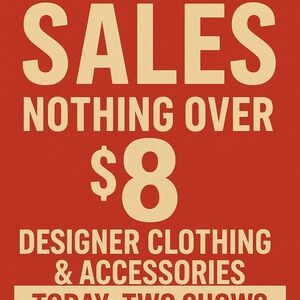Red and Cream Designer Sale Poster